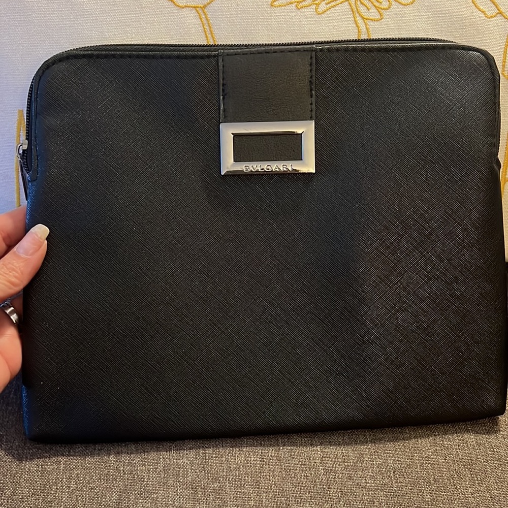 Chic BVLGARI Tablet Case/Clutch in Black/Gunmetal